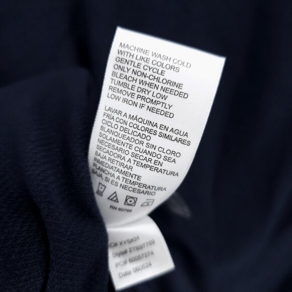 NWT Tommy Bahama Island Sleepwear Navy Blue Long Sleeve Shirt Textured Knit XL - Picture 8 of 8